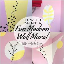 How To Paint A Fun Modern Wall Mural