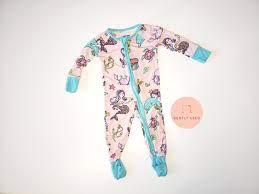Little Sleepies Mermaids Bamboo Zippy 0-3 Months – GENTLY USED – Blossom