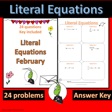Literal Equations Worksheet