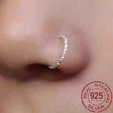 Not only is it a great fashion statement and a representation of your. Twisted Cut 925 Sterling Silver Nose Hoop Nose Ring Small Nose Hoop Helix Ebay