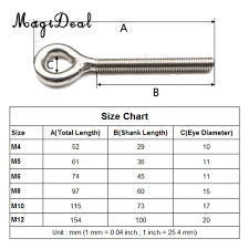 Us 0 66 32 Off Magideal Heavy Duty 304 Stainless Steel Long Lifting Eye Bolts Welded Eye Metric Size M4 M5 M6 M8 M10 M12 In Rowing Boats From