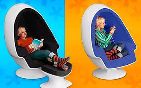 modpod egg chair entertainment inside