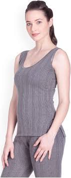 Lux Inferno Women Cotton Thermal Top Grey