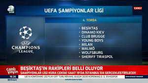 Şampiyonlar Ligi kura çekimi canlı izle! Beşiktaş'ın Şampiyonlar Ligi  rakipleri canlı yayında belli oluyor | Video videosunu izle | Son Dak
