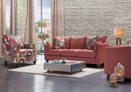 Wood Fabric 5 Seater Sofa Sets