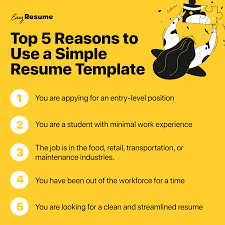 How to choose the best resume format, resume examples and templates for chronological, functional, and combination resumes, and writing tips and guidelines. Simple Resume Templates Formats For 2021 Easy Resume