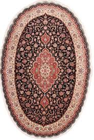 tabriz blue oval 7x9 ft wool carpet