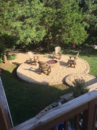 Raised Fire Pit Using Patio Pavers And