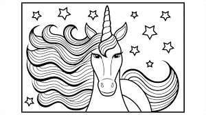 Coloring Pages For Kids Unicorn Before Color Scheme Palette
