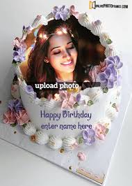 birthday cake with name and photo