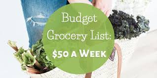 Budget Grocery List 50 A Week For Two Adults The Mostly