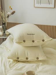 Cream Color Washed Cotton Duvet Cover