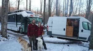 whole winter in their off grid rvs
