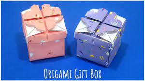 how to make origami gift box with lid