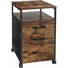 Our filing cabinets are available with 2, 3 or 4 drawers in various finishes. Vasagle File Cabinet With 2 Drawers Rolling Office Filing Cabinet With Wheels Open Compartment Stable Steel Frame Industrial Style Rustic Brown And Black By Songmics Ofc71x Rustic Brown And Black