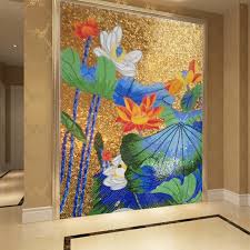 Mosaic Wall Art Lotus Flower