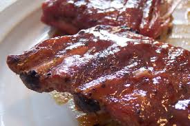 honey barbecue sauce with riblets