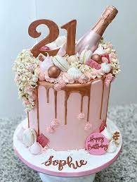Girl 21st Birthday Cake gambar png