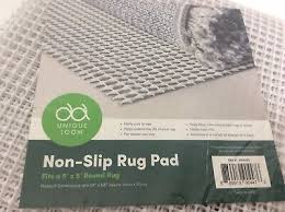 unique loom non slip rug pad fits 5 x5
