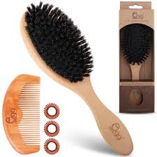 black egg soft hair brush hair comb for