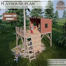 Playhouse Plans For Kids Big Wooden