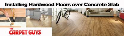 hardwood floor on concrete slab