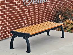 Recycled Plastic Backless Park Bench