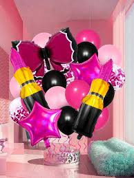 21pcs hot pink party decorations