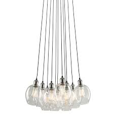 Artcraft Clearwater 10 Light Polish Nickel And Black Vintage Chandelier In The Chandeliers Department At Lowes Com