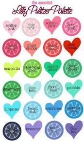 A Cool Representation Of The Lilly Pulitzer Color Chart