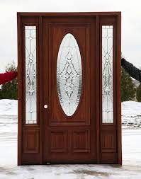 front doors with oval glass exterior