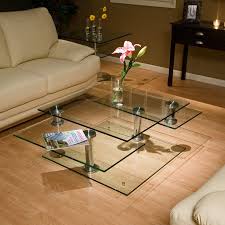 3 Way Motion Glass Square Coffee Table