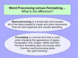 1 1 word processing versus formatting