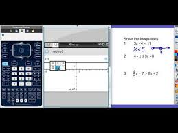 Solving Inequalities With The Nspire