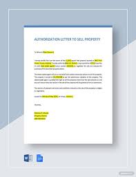 authorization letter to sell property