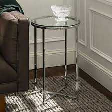 Silver End Tables Glass Side Tables