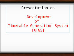 ppt on automatic timetable generator