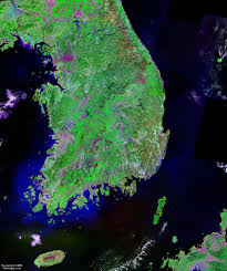 Night satellite photos of earth u s europe asia world. South Korea Map And Satellite Image
