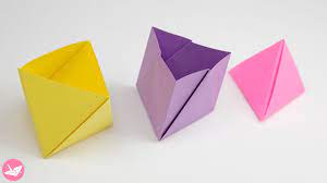 cool origami pyramid box pot