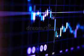 Bars And Candles On Trading Charts Stock Image Image Of