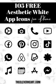 aesthetic white app icons for iphone