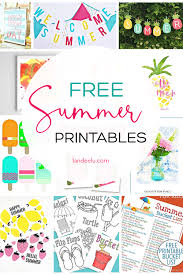 Perfect for lunchbox notes, random acts of kindness, or just because. Free Summer Printables To Make Summer Fun Landeelu Com