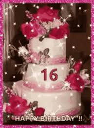 Happy 16 th birthday cake. Birthday Cake Happy Birthday Gif Birthday Cake Happy Birthday 16th Birthday Discover Share Gifs