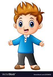 cute little boy cartoon royalty free