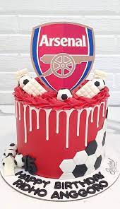 Arsenal Football Cake gambar png