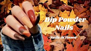 dip powder nails fall nails color