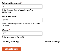Calorie To Step Calculator Convert Calories To Steps In Seconds
