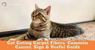 cat eating carpet fibers common causes