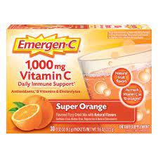 Vitamin c (100% pure ascorbic acid) helps the body's immune system by supporting antibody responses, white blood cell function and activity, and helps maintain normal interferon levels.* it is one of the most potent dietary antioxidants and provides nutritional support to all functions of the body.* Save On Emergen C Super Orange Fizzy Drink Mix Dietary Supplement 1000mg Vitamin C Order Online Delivery Giant