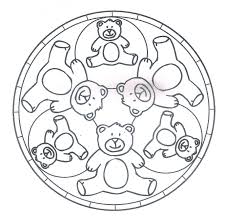Mandala Disegno Da Colorare Gratis 45 Per Bambini Con Orsacchiotti
